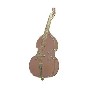 Bass Fiddle Enamel Pin - European Classical Musical Instrument Apparel Gift NWT